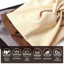 3PCS Women's Wide Hair Band in Elastic Solid Color, Anti-Slip Hair Accessory for Exercise, Multi-Functional Accessory