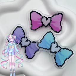 3Pcs/Set Game NEEDY GIRL OVERDOSE KAnge Ame Rain Cosplay Hairpins Colorful Bowtie Acrylic Hairclips Jewelry Headwear Accessories