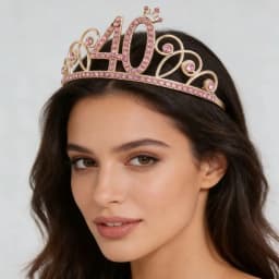 Rose Gold Crystal Crown Hairband Alloy Bridal Princess Wedding Birthday Party Hair Accessories Headbands for Women Hair Bands