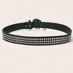 Gothic Skull Rhinestone Buckle Belt - Stylish Subculture Punk Rivet Hip-Hop Rock Y2K Belts Accessory Casual Daily ,For Men Women
