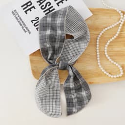 British Cotton Skinny Plaid Scarf Fashionable Outfit Hairband Necktie Scarf Small Shawl Headscarf Neck Protection Scarf 11X120cm
