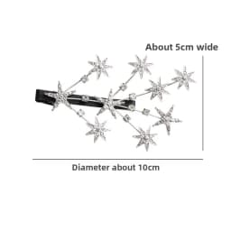 1Pcs Sparkling Diamond Star Hair Clip Exquisite Broken Hair Fixing Clip Date Party Style Headwear Versatile Decoration Hairstyle