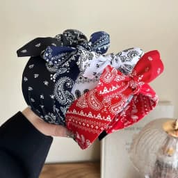 1/2pcs Elegant Fabric Wide Cashew Print Headband for Woman Bohemian Style Daily Wear Hair Band Fashion Girl Wash Face Hair Hoop