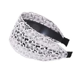 Fashion Vintage Lace Hair Hoop Anti Slip Hollow Lace Hairband Head Wrap Hair Accessories Elegant Women's Wide Headband Daily Use