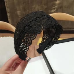 Fashion Vintage Lace Hair Hoop Anti Slip Hollow Lace Hairband Head Wrap Hair Accessories Elegant Women's Wide Headband Daily Use