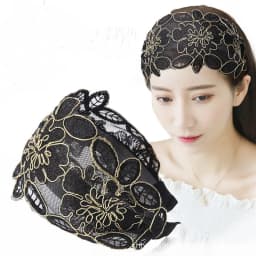 Fashion Vintage Lace Hair Hoop Anti Slip Hollow Lace Hairband Head Wrap Hair Accessories Elegant Women's Wide Headband Daily Use