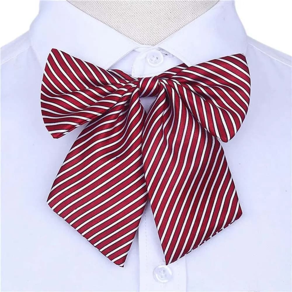 Stripe Airline Stewardess Necktie Korean Style Dots Bowknot Neckties Shirt Accessory Bank Teller Neck Tie