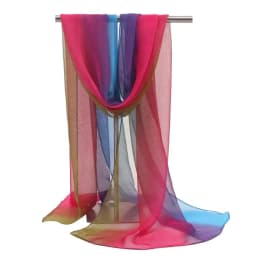 Summer Sun Protection Scarf Gradient Solid Color Soft Shawls Anti-sunburn Long Pashmina Women