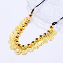 New Trendy Ethnic Style Rhinestone Forehead Chain Vintage Coin Tassel Headband Punk Style Gold Alloy Hair Accessory