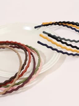 10Pcs Thin Headbands for Girls Women Colorful Wave Skinny Hairbands Hard Teeth Head Band For Kids Hair Accessories for Teens