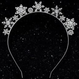 The new snowflake Christmas party headband from 1pc is elegant, fashionable and three-dimensional