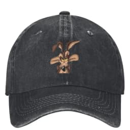 Unisex Wile E. Coyote Hats Classic Distressed Washed Cartoon Baseball Cap Adjustable