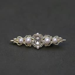 1Pcs Retro Palace Style Pearl Water Diamond Hairpin Elegant Style Side Clip Women's Daily Date Dress Style Versatile Headpiece