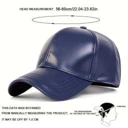 Unisex Solid Color PU Leather Baseball Caps Adjustable Casual Hats Spring and Autumn Outdoor Sunscreen Hat