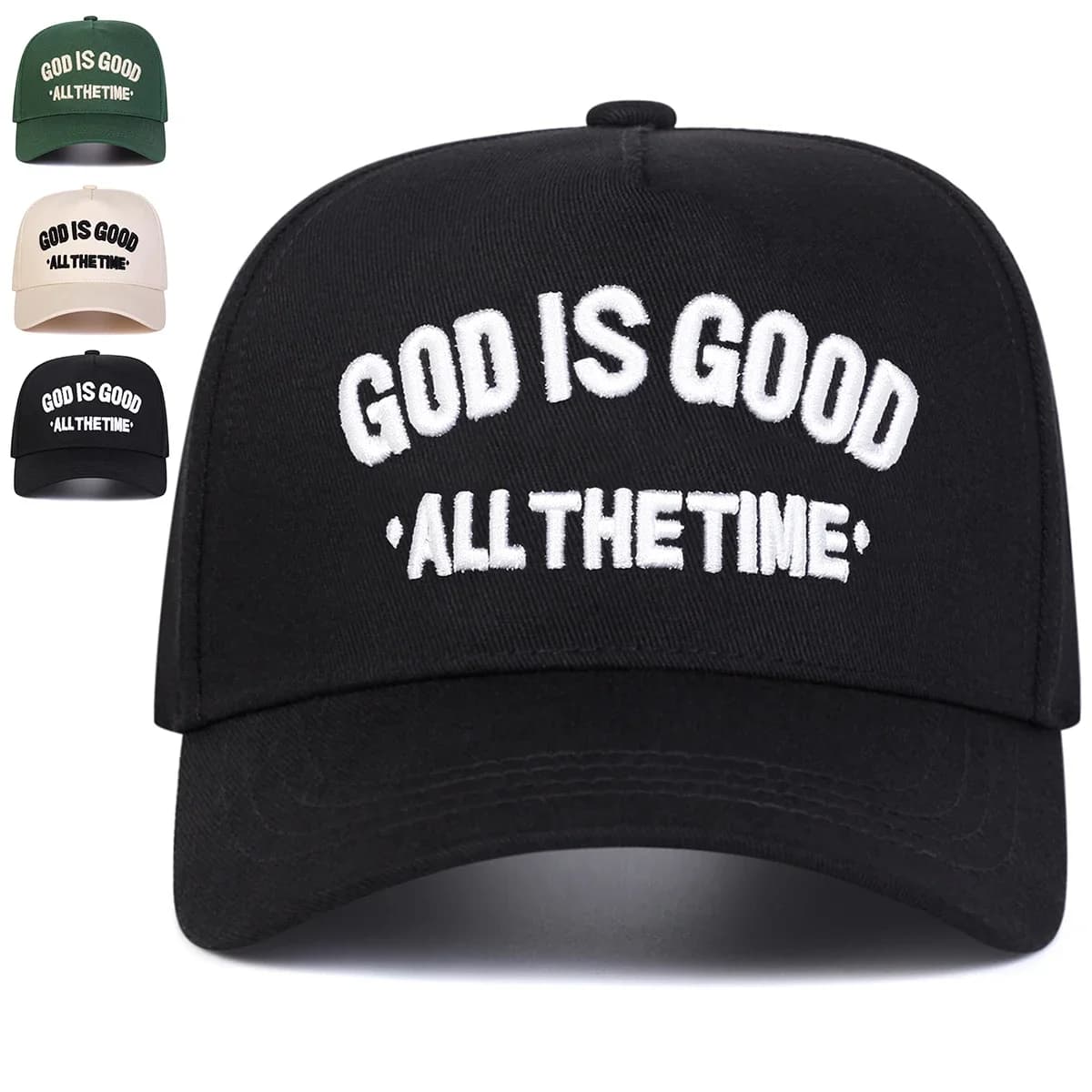 Unisex GOD IS GOOD Letter Embroidery Baseball Caps Spring Autumn Outdoor Adjustable Casual Hats Sunscreen Hat Sports Cap