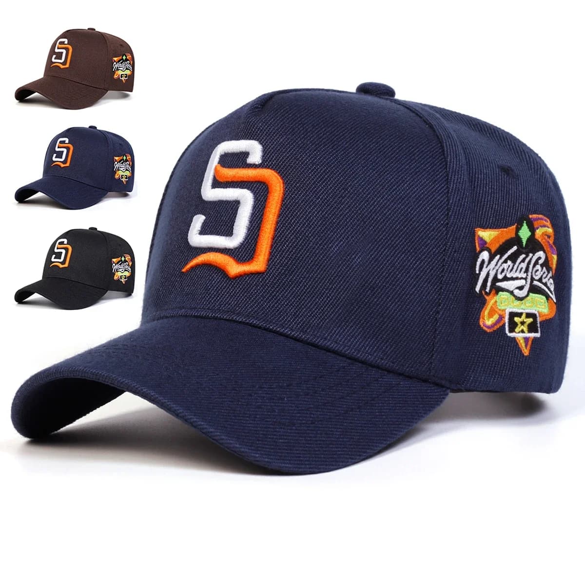 Unisex SD Letter Embroidery Baseball Caps Spring Autumn Outdoor Adjustable Casual Hats Sunscreen Hat Sports Cap