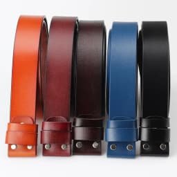 Men's Cowskin Genuine Leather Belt - No Buckle Belt Body for Smooth Buckle, 5 Colors Cowboys Cowhide Waistband Without Buckle