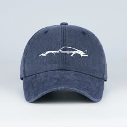 Classic Sports Car Silhouette Baseball Cap Men Retro Washed Cotton Adjustable Dad Hat Casual Automotive Sun Hat