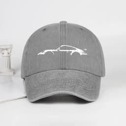 Classic Sports Car Silhouette Baseball Cap Men Retro Washed Cotton Adjustable Dad Hat Casual Automotive Sun Hat