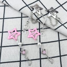 Unique Exquisite Fringed Five-Pointed Star Hair Clips Sweet Cool Style Fringed Sweet Girl Hair Accessories Girl Gifts