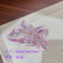 Women's Hair Claw Clips Korean Butterfly Sweet Kawaii Fashionable Transparent Hair Grab High-quality Hair Accessories For Girl