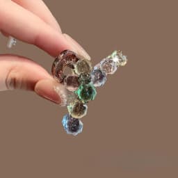 Colorful Crystal Mini Hair Claw Set: Lightweight Side Clips for Half-Up Style, Sweet & Versatile