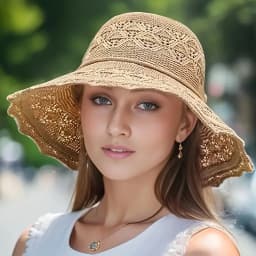 Women's Breathable Foldable Sun Visor Hats Large Lace Brim Uv Protections Summer Bow Beach Hat For Outdoor Sports Hiking
