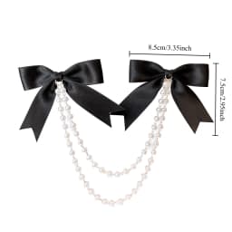 1 Piece Pearl Bow Hair Accessory – Hair Clip, Hairpin, and Chain, Suitable for Women with Thick or Thin Hair The Perfect Gift for Women