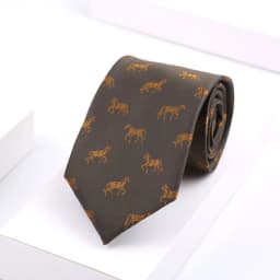 Novelty Men's Floral Tie 8CM Horse Printed Neck Ties Fashion Polyester Necktie Wedding Business Party Suit Dress Gravatas Gift