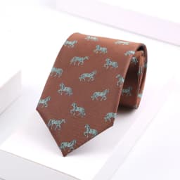 Novelty Men's Floral Tie 8CM Horse Printed Neck Ties Fashion Polyester Necktie Wedding Business Party Suit Dress Gravatas Gift