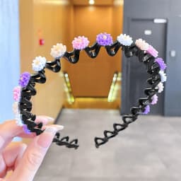 Cute Hair Hoop for Baby Girls, Non-slip Wave Headband with Teeth, Kids Hair Accessories for Bangs & Broken Hair Styling
