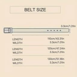 Men's White/Blue Golf Belt, Square Buckle Embossed Casual Belt