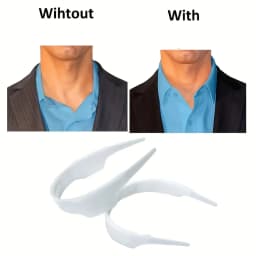 1Pc Business Collar Support Strap Adjustable Invisible Neckline Enhancer, Made of Plastic, Suitable for Men'S Shirts And Suits