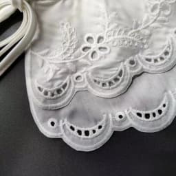 Women's White Embroidered Fake Collar, Double Layered Doll Neck, Fashionable Decorative Shawl with Shoulder Straps