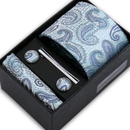 Classic Mens Tie Set Paisley Hanky Cufflinks In Gift Box Jacquard Woven Neckties Set For Men Formal Wedding Fashion Accessories