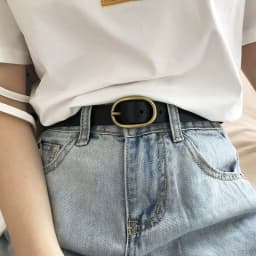 Women's Genuine Leather Belt 2.3cm Wide Two-Layer Cowhide Metal Pin Buckle Simple Fashion for Jeans