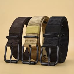 2pcs Men's casual canvas belt, golf belt, durable outdoor sports pants belt, jeans belt, suitable for daily leisure and sports