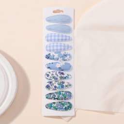 10pcs/set Flower Print Cotton Hair Clips for Baby Kids Fabric Plaid BB Hairpins Todller Hairgripe Headwear Hair Accessories