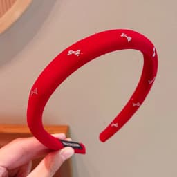 2026 New Children Red Colors Bowknot Ornament Headband Headwears Girls Fashion Acrylic Hair Hoop Headbands Kids Hair Accessories