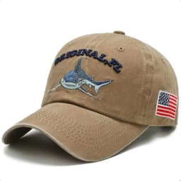 2025 New High Quality Wash Cotton America Flag Shark Men's Baseball Cap Women Snapback Hats For Men Bone Hip Hop Dad Hat Gorras