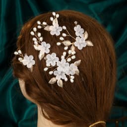 Fashion Crystal Pearl Flower Hairpin Set 5PK Bridal Wedding Headpieces Party Banquet Woman's Hairpin As Gifts