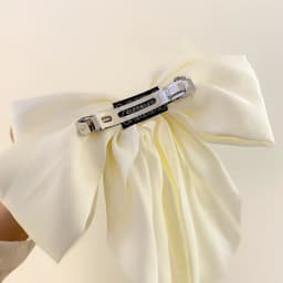1/2 Pcs Fashion Solid Satin Spring Clip Simple Sweet Bowknot Hairpins Women Elegant Bow Ribbon Hair Clip Accessories for Girls 