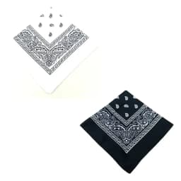 1/2pcs Men Women Cotton Bandana Hairband Cowboy Mens Biker Sports Headwear Wrist Hairwrap Single Sided Head Wrap Scarf Paisley