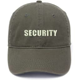 Lyprerazy Men's Baseball Cap Security Officer Guard Embroidery Hat Cotton Embroidered Casual Baseball Caps