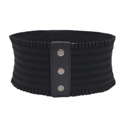 Ruffles Wide Belt Triple Buckle Elegant Elastic Waistband Decorative Dress Girdle for Women Large Size