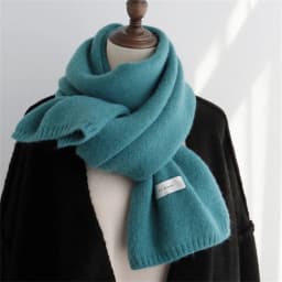 Fashion Cashmere Scarf Winter Knitting Men Women Thermal Scarf Wool Blend Neckerchief Solid Color Warmer Neck Cover New 2025