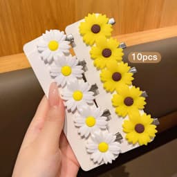 10 Sunflower Hair Clips Sweet and Stylish Flower Hair Clips Suitable for Daily Use Hair Accessories