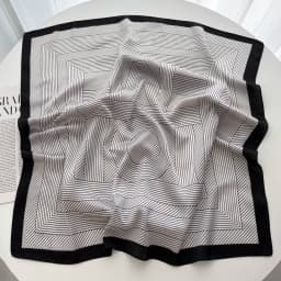 Flower Printed Square Scarf Elegant Thin Breathable Decorative Neck Scarves Windproof Headscarf For Women
