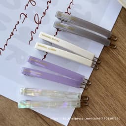 Jennie's candy colored buckle clip~South Korean France small bangs clip, broken hair clip, side clip with a straight line clip