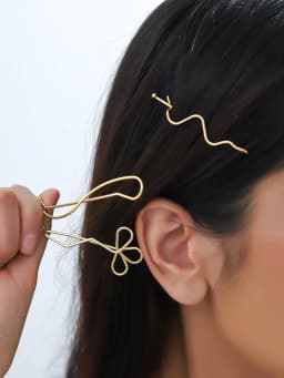 Alloy simple hair edge clip Twist clip hair accessories suitable for date shopping
